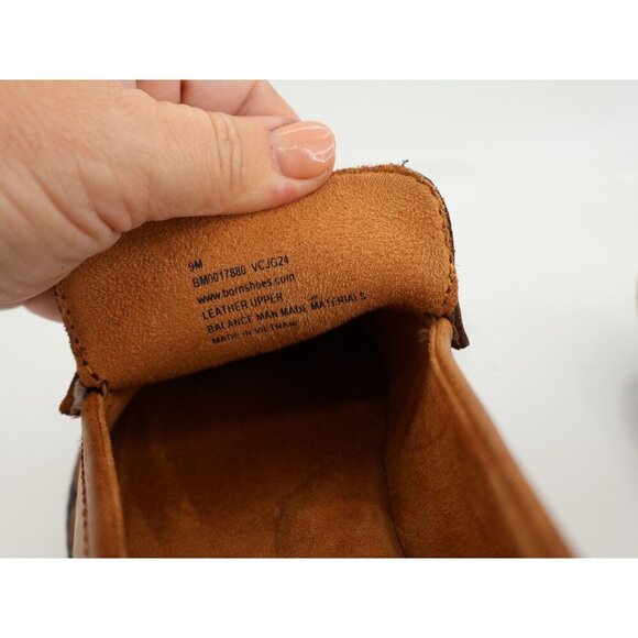 Born Thatcher Moc Toe Loafer Brown Leather Slip On Shoes Men SIze 9 Comfy - Picture 12 of 13